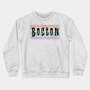 LGBTQ PATTERN AMERICA BOSTON Crewneck Sweatshirt